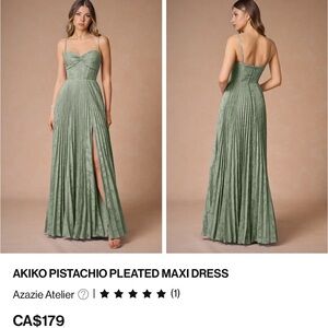 Azazie Akiko Pleated Maxi Dress